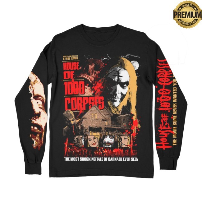“Howdy Folks! You Like Blood? Violence?” Long Sleeve Shirt - House Of 1000 Corpses Officially Licensed Collection